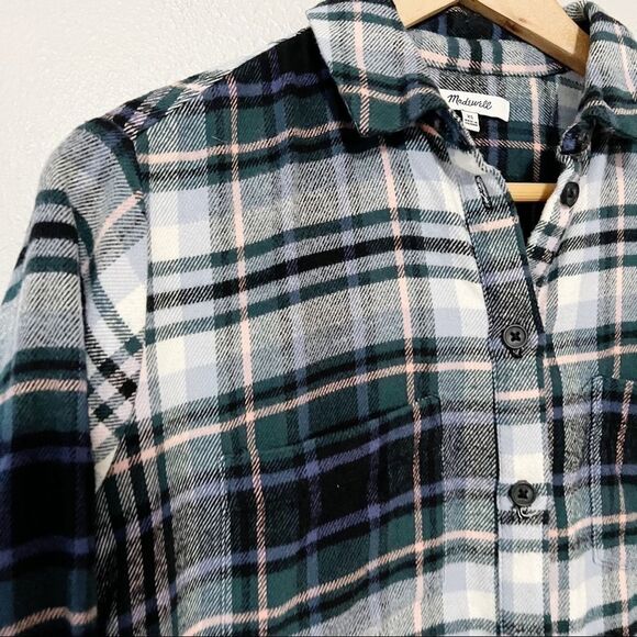 Madewell Flannel Sunday Shirt in Cronston Plaid Sz XS button down - Picture 6 of 11